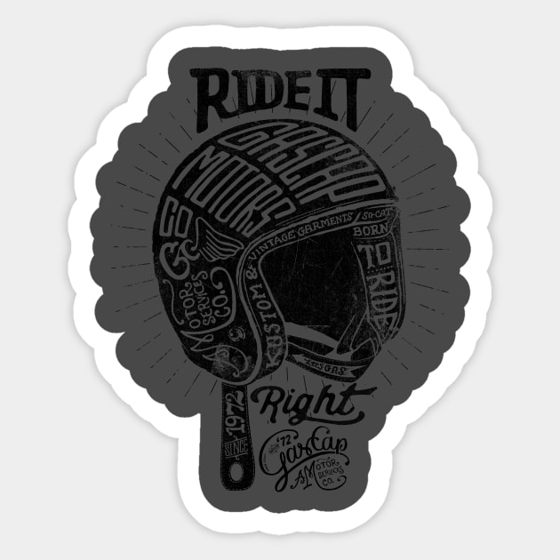 Ride it Right Helmet Sticker by KUMAWAY